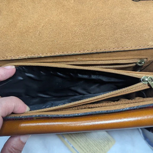 Patricia Nash Bougainvilleas Along The Coast Floral Leather Crossbody Bag